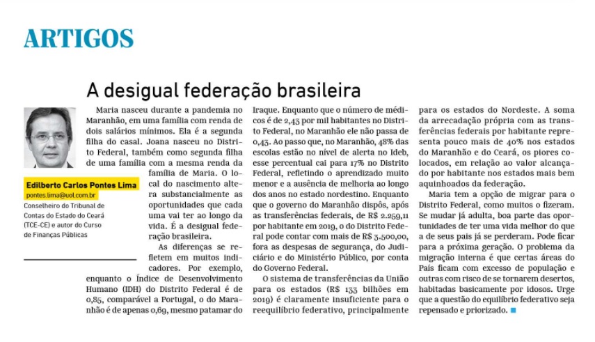 A desigual federação brasileira