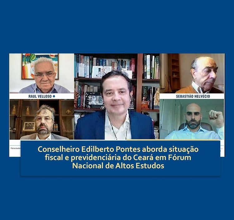 Conselheiro Edilberto Pontes aborda situação fiscal e previdenciária do Ceará em Fórum Nacional de Altos Estudos