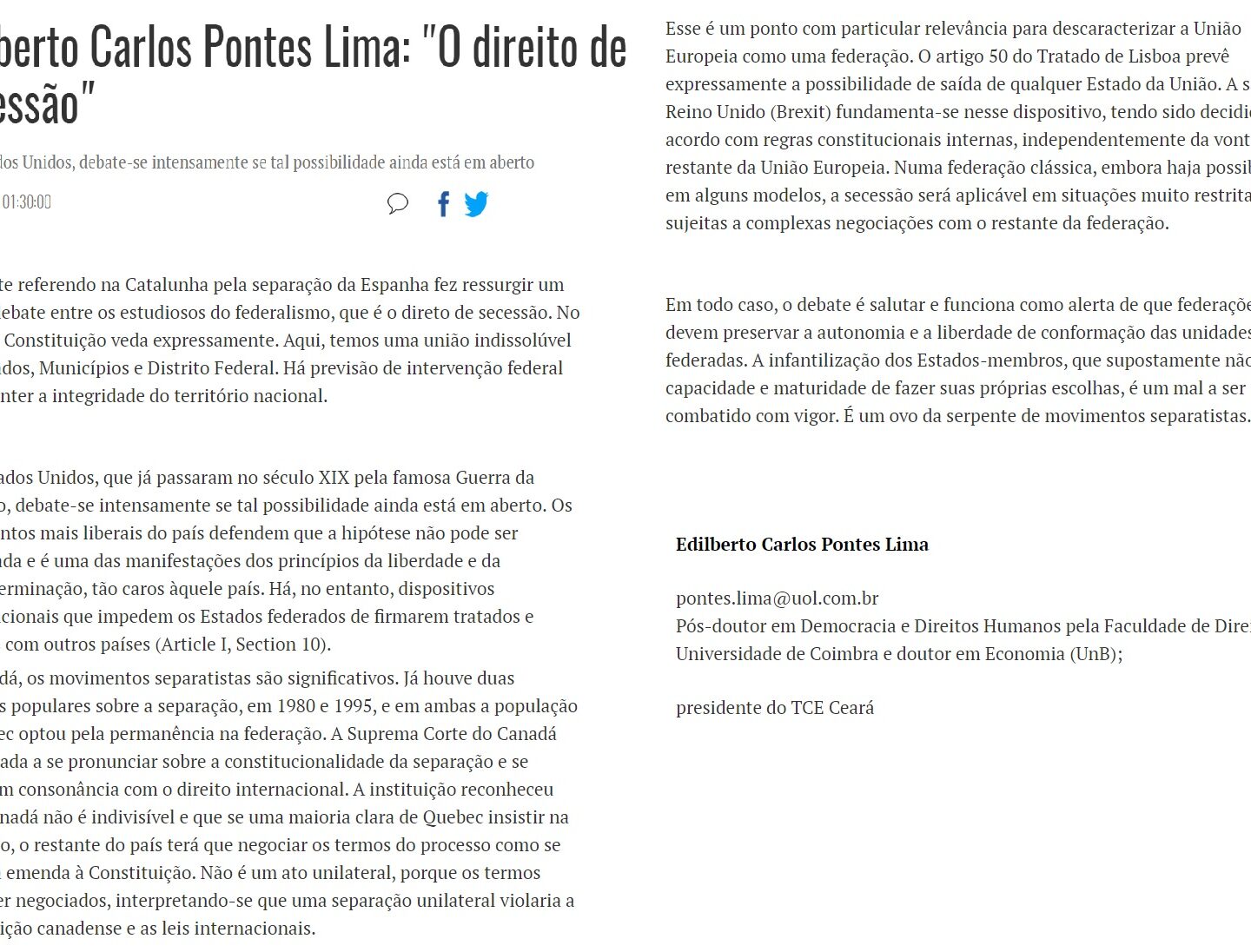 “O direito de secessão”