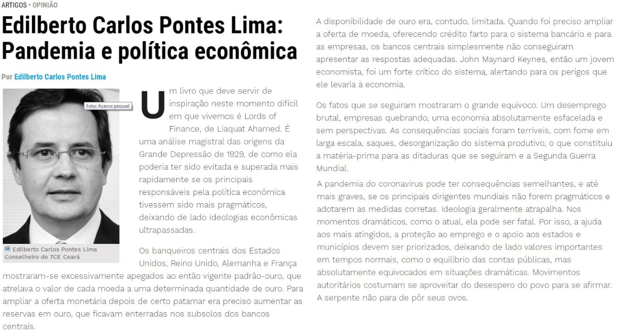 Pandemia e política econômica