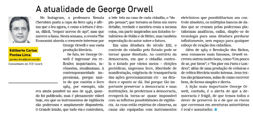 A atualidade de George Orwell