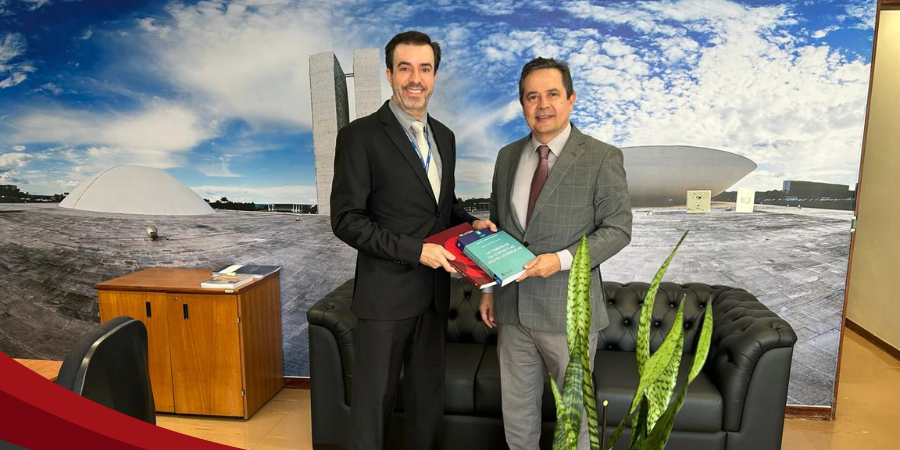 Dirigentes do Instituto Rui Barbosa e do Instituto Legislativo Brasileiro reúnem-se para elaboração de acordo entre as instituições