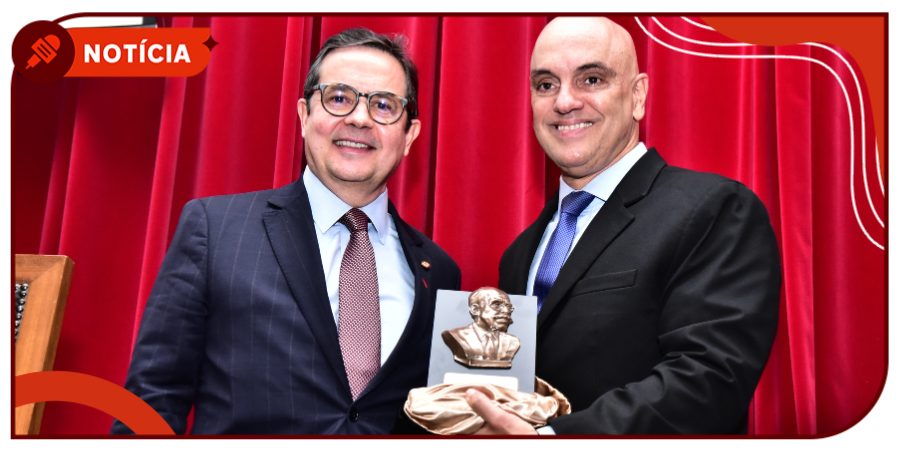 Ministro Alexandre de Moraes, do STF, é homenageado pelo IRB durante XXIII Semana Jurídica do TCE-SP